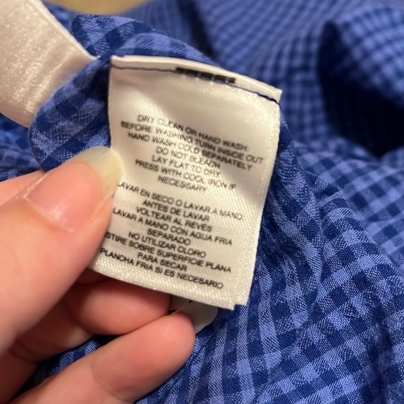 Nwt Anne Klein Blue Button Down Shirt Size 0X - Picture 6 of 7